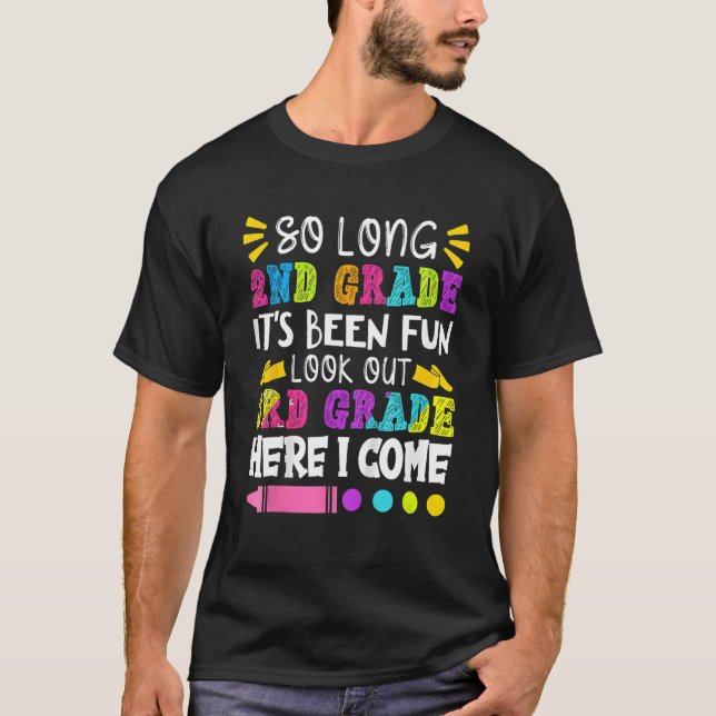 Så länge 2:a Klass Hej 3:e Klass andra Klass Gra T Shirt (Framsida)