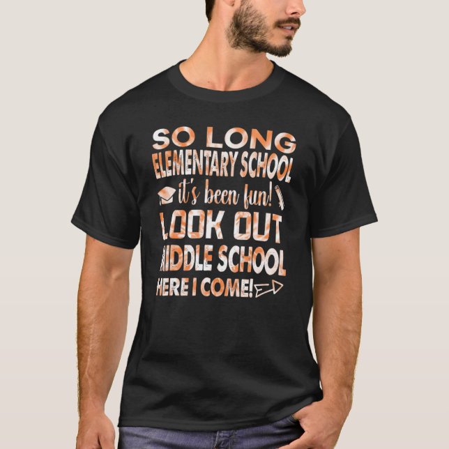 Så länge Elementärskolan tittar ut i Mitten skola  T Shirt (Framsida)