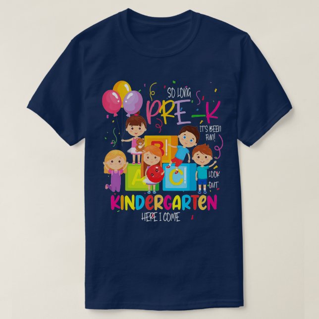 Så länge före K Kindergarten här i Kom Studenten T Shirt (Design framsida)