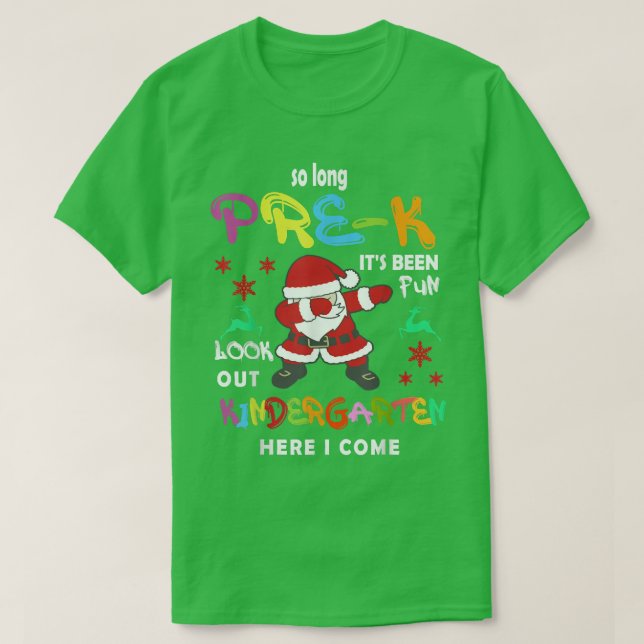 Så länge förK Kindergarten, Dabbing Santa Tillbaka T Shirt (Design framsida)