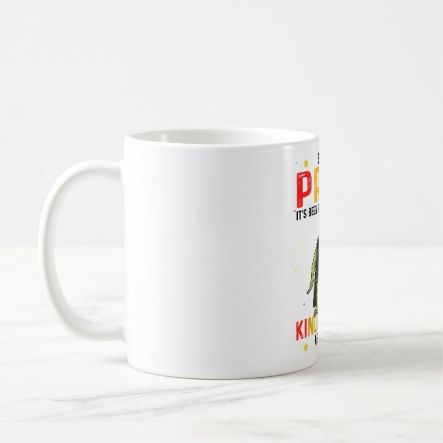 Så länge förK Kindergarten här i Kom Dinosaur Gr Kaffemugg (Vänster)