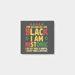 Så länge jag är svart är jag historisk post-it block