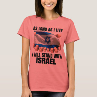 Så länge jag bor kommer jag att stå med Israel Tröja