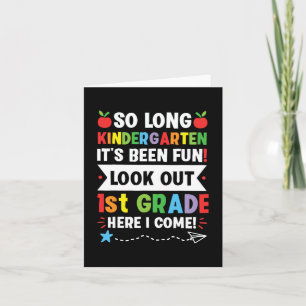 Så länge Kindergarten 1:a Klass här i Kom Graduat Kort