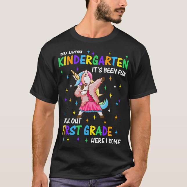 Så länge Kindergarten 1:a Klass här i Kom Graduat T Shirt (Framsida)