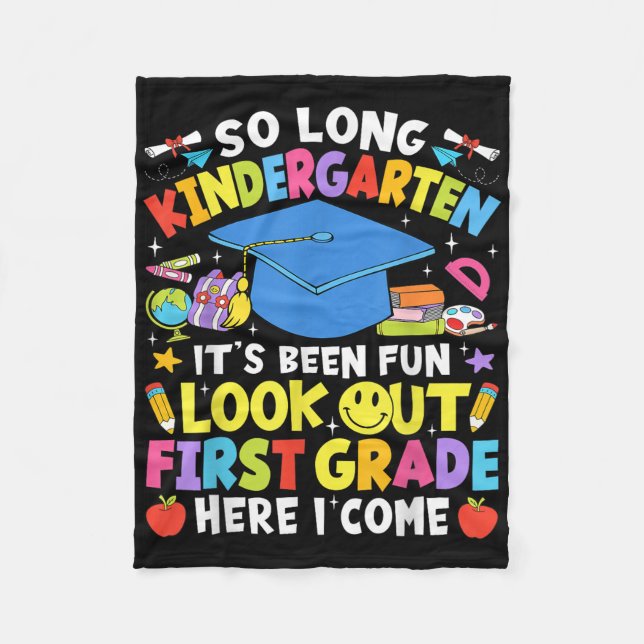 Så länge Kindergarten Studenten Klass 1 Fleecefilt (Framsidan)