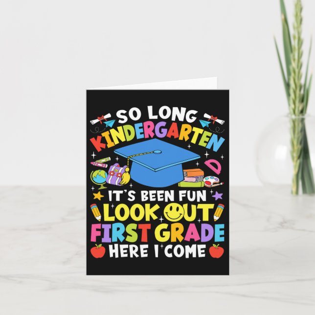 Så länge Kindergarten Studenten Klass 1 Kort (Framsida)