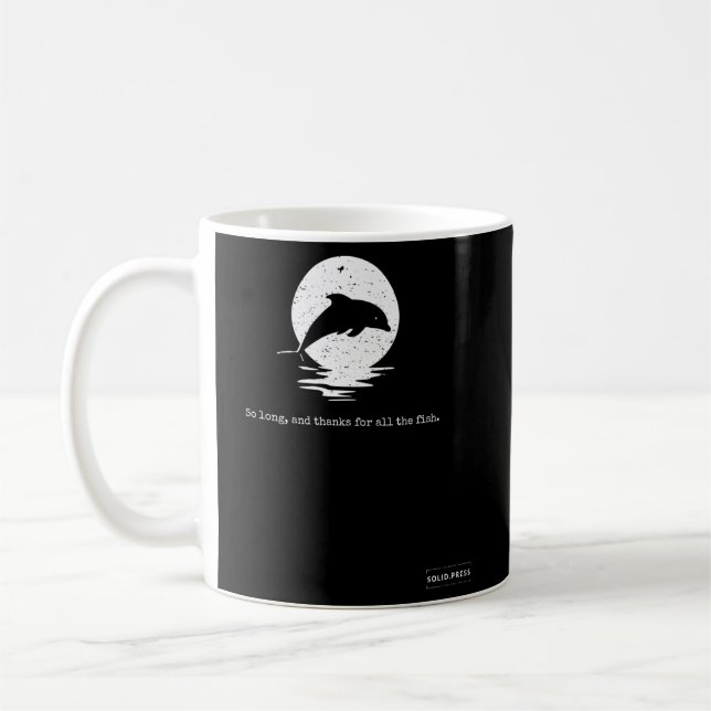 Så länge och tack för all fisk kaffemugg (Vänster)