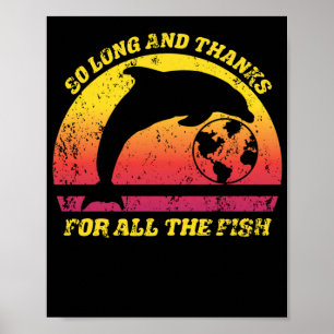 Så länge och tack för all fiskdelfinsolnedgång poster