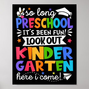 Så länge Preschool Kindergarten här i Kom Graduat Poster