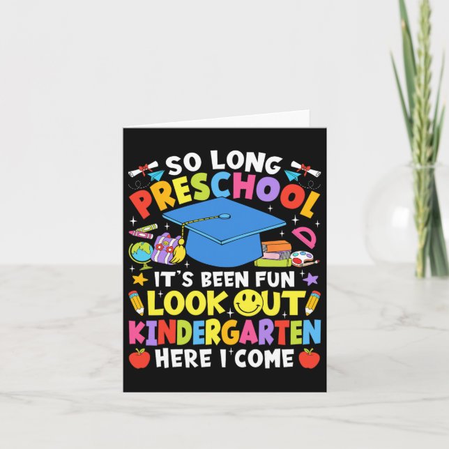 Så länge Preschool Studenten Kindergarten här C Kort (Framsida)