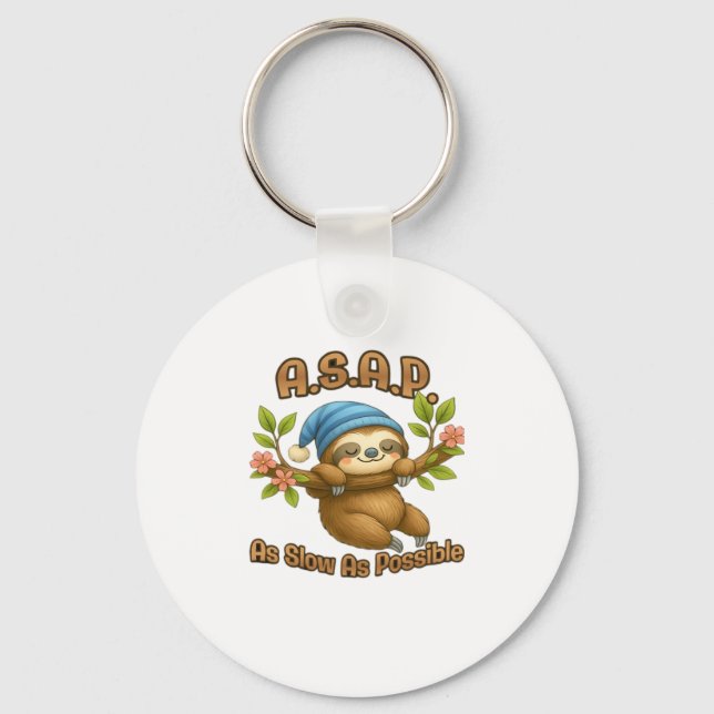 Så långsamt som möjligt - Cute Sloth ASAP Classic  Nyckelring (Framsida)