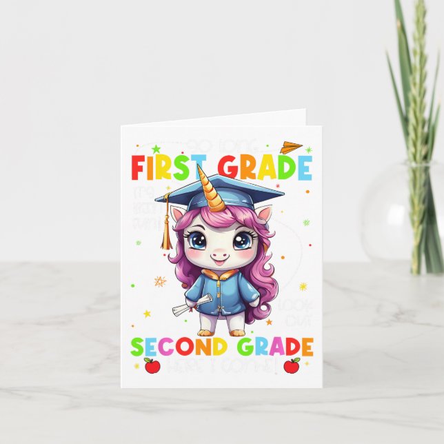 Så långt 1:a Klass Studenten förra skoldagen Kort (Framsida)