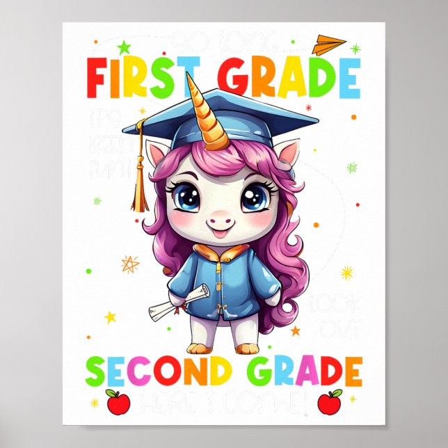 Så långt 1:a Klass Studenten förra skoldagen Poster (Framsidan)