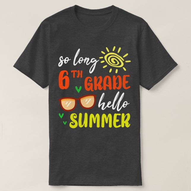 Så Långt 6e Klass Klass Hej Senio Student Senio T Shirt (Design framsida)