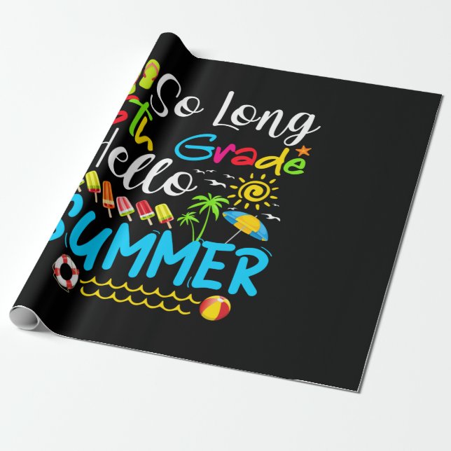Så långt den femte Klass Hej Sommaren förra skolda Presentpapper (Utrullad)