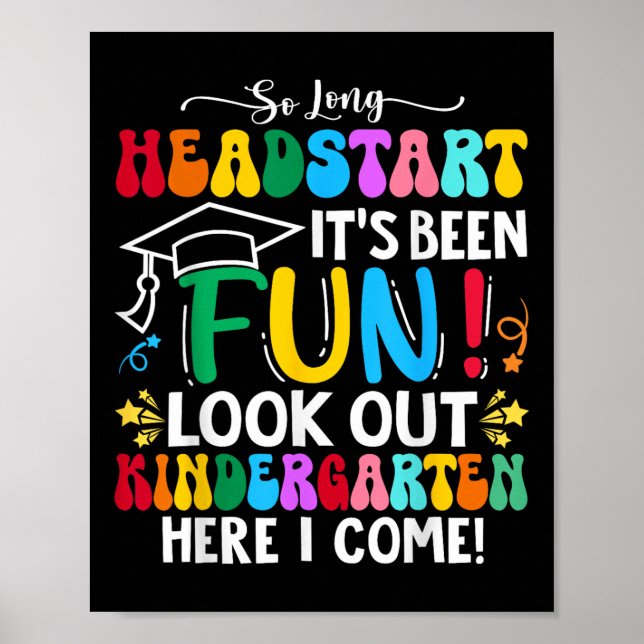 Så långt huvudstart Studenten 2025 Kindergarten He Poster (Framsidan)