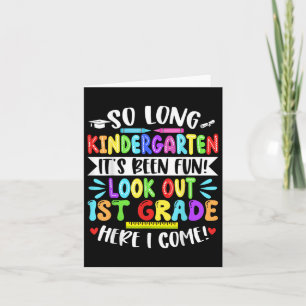 Så långt Kindergarten Lycklig förra dagen i skolGr Kort