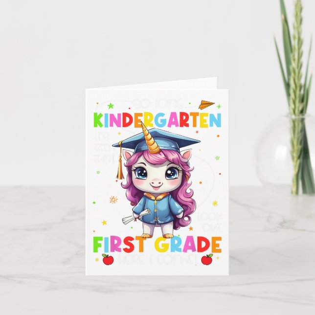 Så långt Kindergarten Studenten förra skoldagen Kort (Framsida)