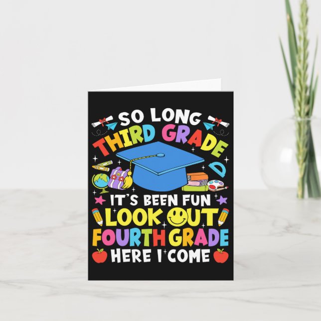 Så långt tredje Klass Studenten fjärde Klassen här Kort (Framsida)