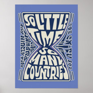 Så lite tid, så många Land - Psychedelic Poster