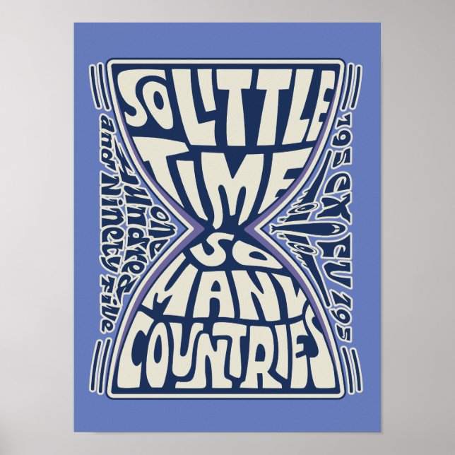 Så lite tid, så många Land - Psychedelic Poster (Framsidan)