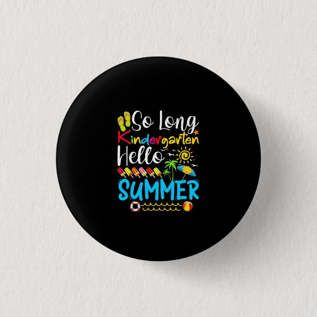 Så Long Kindergarten Klass Hej Sommar Knapp (Framsida)