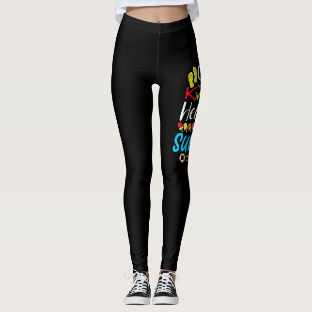 Så Long Kindergarten Klass Hej Sommar Leggings (Framsida)