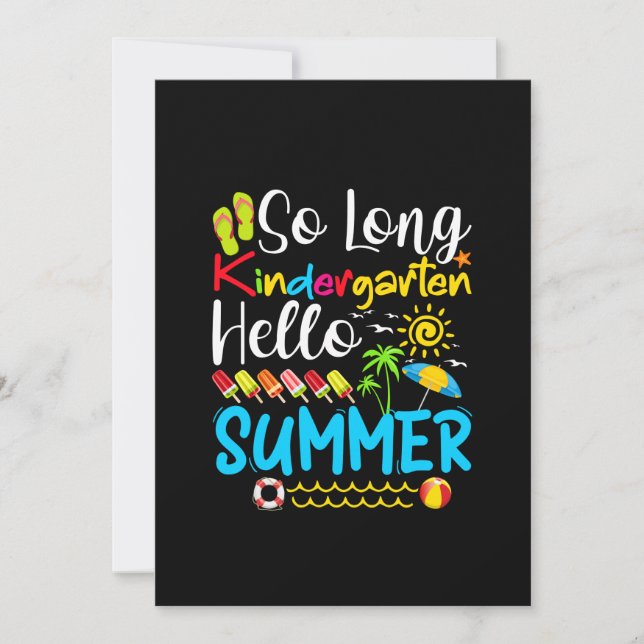 Så Long Kindergarten Klass Hej Sommar Spara Datumet (Framsida)