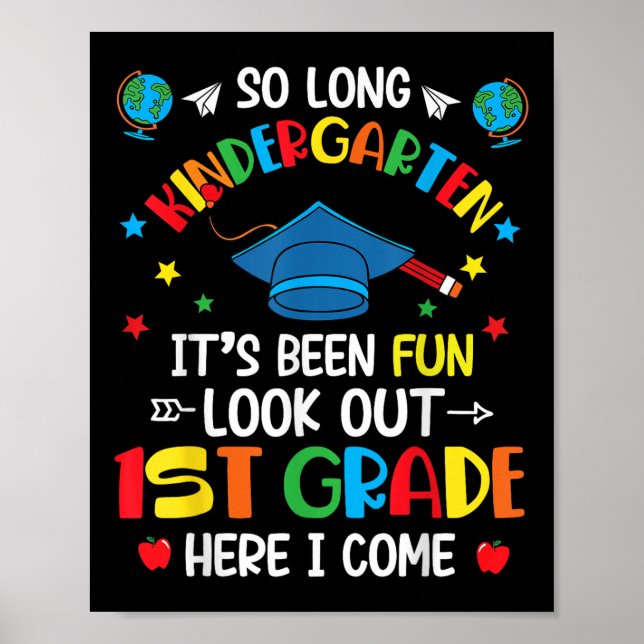 Så Long Kindergarten Studenten 1:a Klass Kids Boy Poster (Framsidan)
