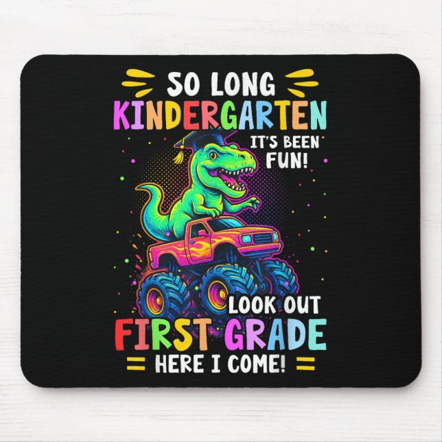 Så Long Kindergarten Studenten Monster Lastbil Din Musmatta (Framsidan)