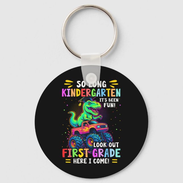 Så Long Kindergarten Studenten Monster Lastbil Din Nyckelring (Framsida)