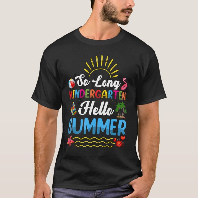 Så Long Kindergarten Teacher Student Kids Hej Su T Shirt (Framsida)