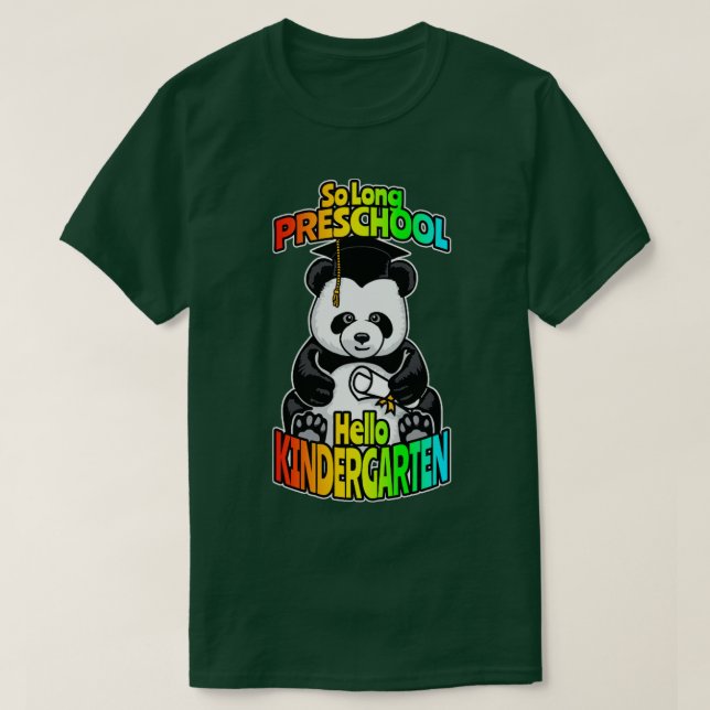 Så Long Preschool Hej Kindergarten Funny Lycklig P T Shirt (Design framsida)