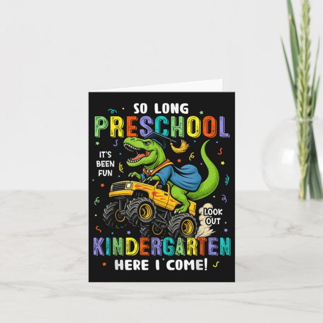 Så Long Preschool Studenten Cl 2025 Dinosaur Kids Kort (Framsida)