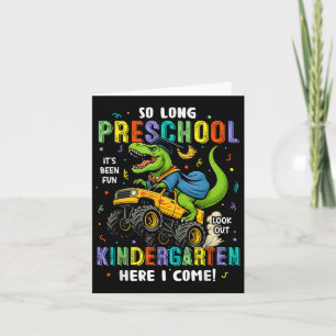 Så Long Preschool Studenten Cl 2025 Dinosaur Kids Kort
