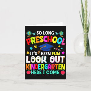 Så Long Preschool Studenten Student Lärare Kid Kort