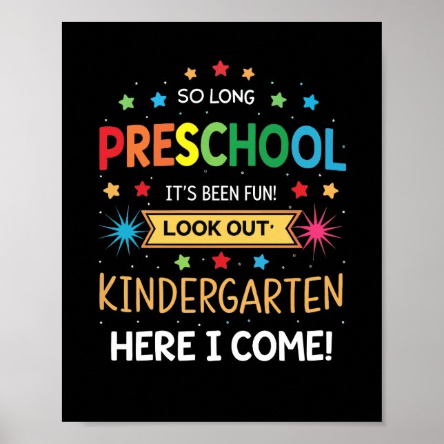 Så Long Preschool Studenten Student Lärare Kid Poster (Framsidan)