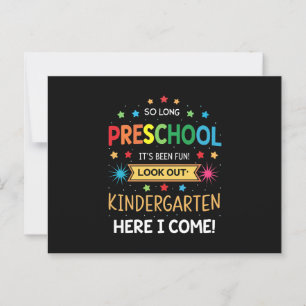 Så Long Preschool Studenten Student Lärare Kid Vykort