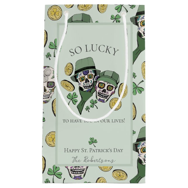 Så Lucky Grönt St patrick's day Sugar Döskallars (Framsidan)