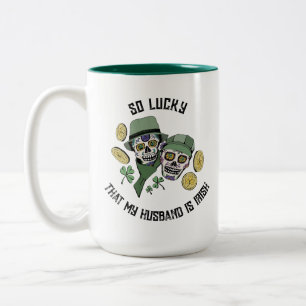Så Lucky Irish Make Sugar Döskallars Två-Tonad Mugg