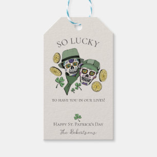 Så Lucky St patrick's day Sugar Döskallars Presentetikett