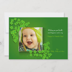 Så Lucky St. Patrick's Photo Greeting Card Meddelande