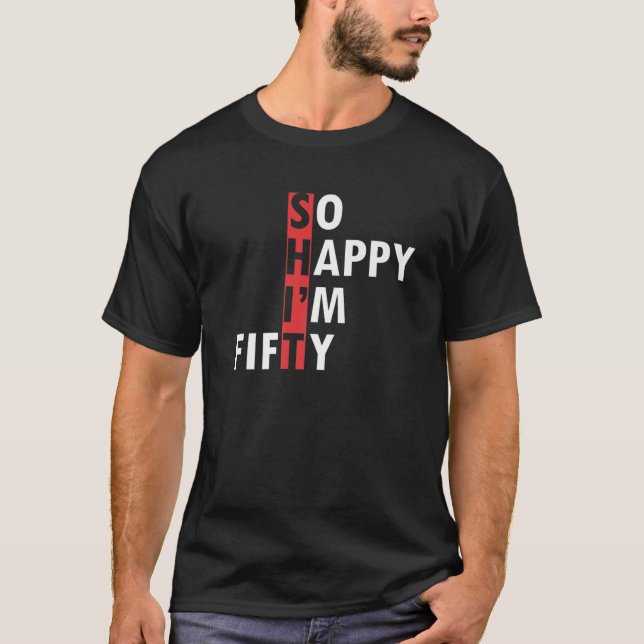 Så Lycklig är 50:e födelsedagen 1972 Desig T Shirt (Framsida)