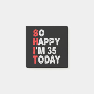 Så lycklig är jag 35e idag... Fågeldag Gift Idea Post-it Block