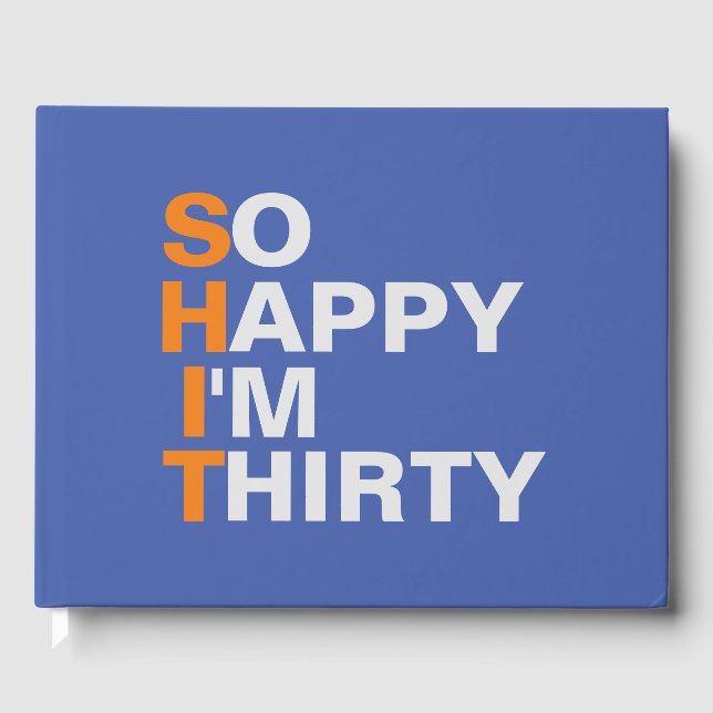 Så Lycklig är jag Trettio 30års födelsedag party g Gästböcker (Framsida)