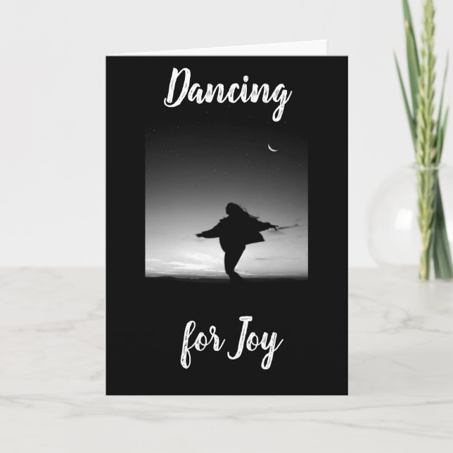 **SÅ LYCKLIG FÖR DIG ** DANCING FOR JOY KORT (Framsida)