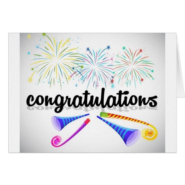 SÅ **LYCKLIG** FÖR DIG (GRATTISAR) HÄLSNINGSKORT (Framsidan Horizontal)