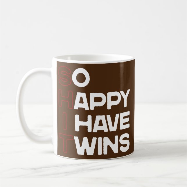 Så Lycklig har jag Twillingar som roliga mamma pap Kaffemugg (Vänster)