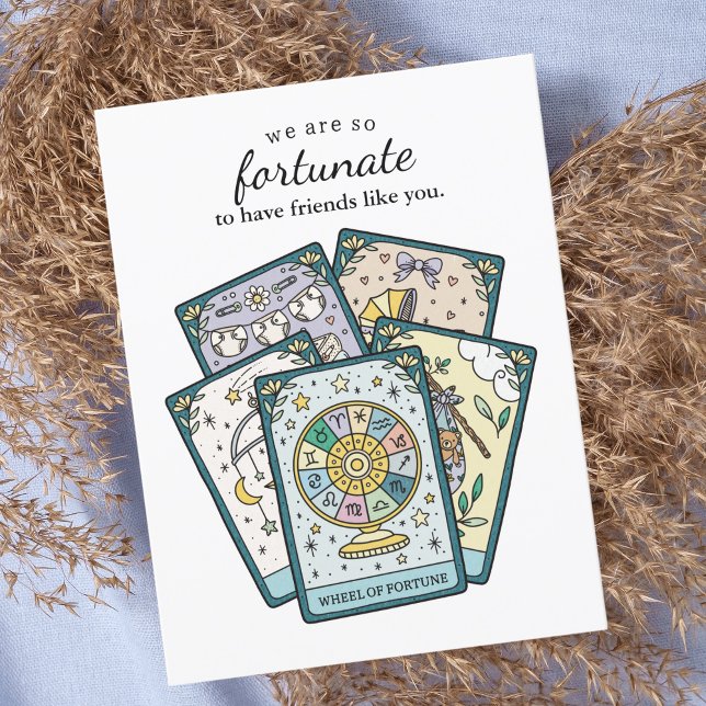 Så Lyckosamt Tarot Bebis Shower Tack Kort (Skapare uppladdad)